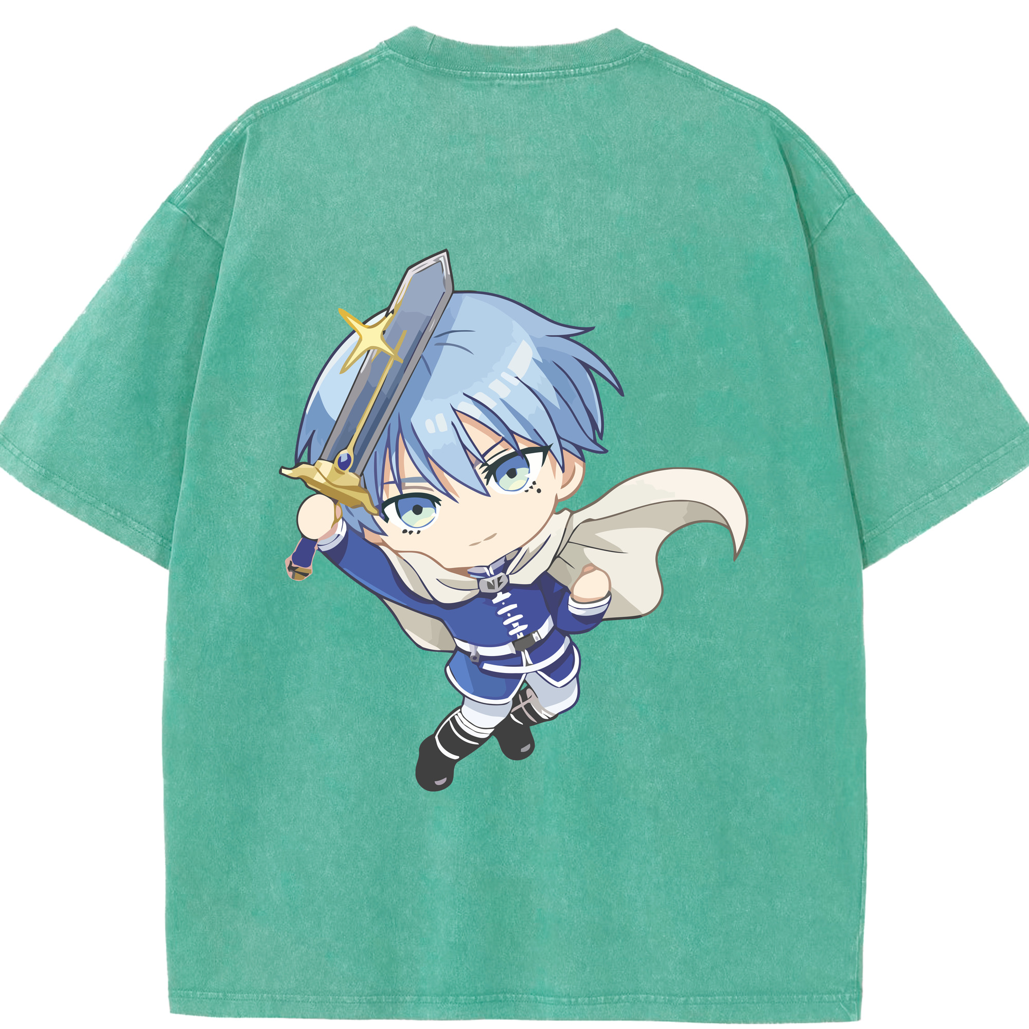 （画像用） 葬送のフリーレン Frieren 綿100% ヴィンテージ風 半袖Tシャツ（背面プリント）